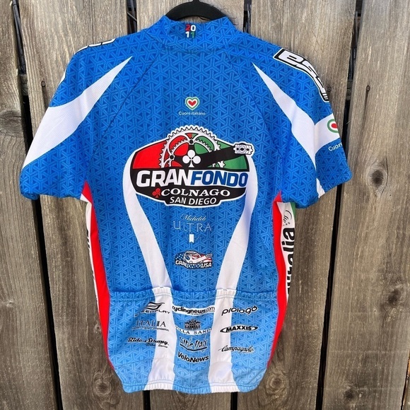 Women's Cuore Italiano Jersey Shirt Multicolor XL Visible Pocket 1/4 Zip 2011 - Picture 7 of 15